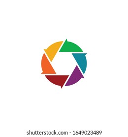 camera icon flat vector template