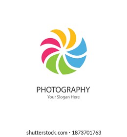 Camera icon flat vector template