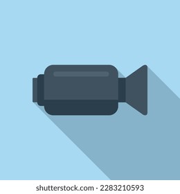 Camera icon flat vector. Web interface. Video audio