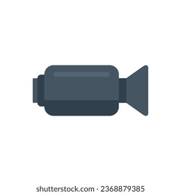 Camera icon flat vector. Web interface. Video audio isolated