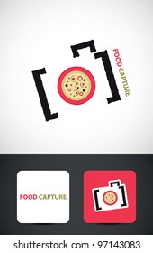 Camera Icon, Food photography concept, vector icon such logo and business card template.