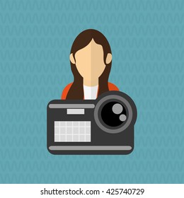 camera icon. Gadget concept. Flat illustration