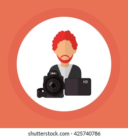 camera icon. Gadget concept. Flat illustration