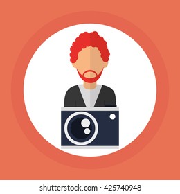 camera icon. Gadget concept. Flat illustration