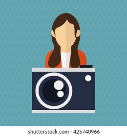 camera icon. Gadget concept. Flat illustration