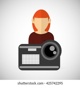 camera icon. Gadget concept. Flat illustration