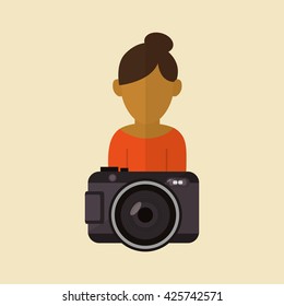 camera icon. Gadget concept. Flat illustration