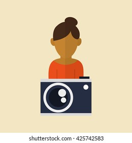 camera icon. Gadget concept. Flat illustration