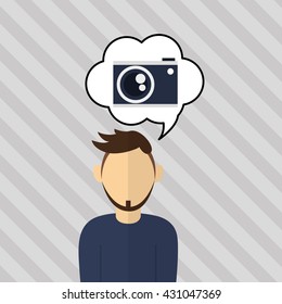 camera icon. Gadget concept. Flat illustration , vector