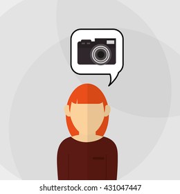 camera icon. Gadget concept. Flat illustration , vector