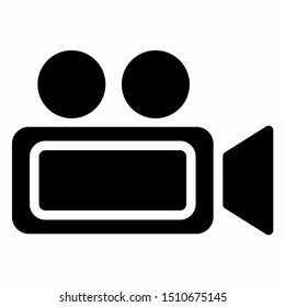Camera icon with glyph style. editable, resizeable, change color, combine to other element.