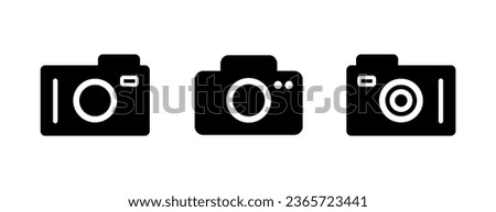 Camera Icon. Glyph Style Camera Fill Icon Vector Illustration