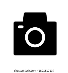 camera icon with glyph style vector for your web design