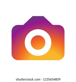 Camera icon gradient color  vector icon. Simple element illustration. Camera gradient color  symbol design. Can be used for web and mobile.