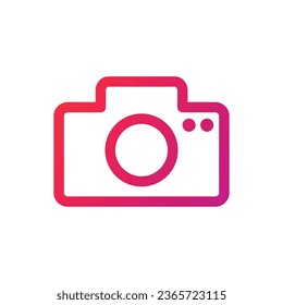 Camera Icon. Camera Gradient Icon Symbol Vector Illustration