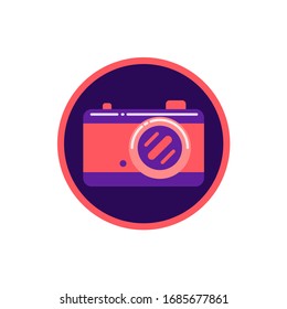 Camera icon. Graphic element illustration on white background.