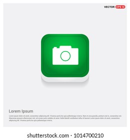 Camera Icon Green Web Button