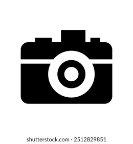 Camera icon illustrated on background