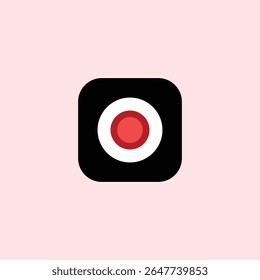 Camera icon illustration. Flat design style eps 10. Design elements of camera button illustration, record button. Elements of the device used by content creators.