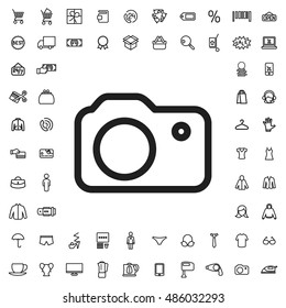Camera icon illustration isolated vector sign symbol