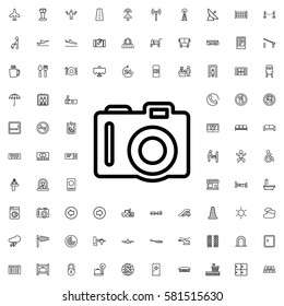 camera icon illustration isolated vector sign symbol. Airport icons set.