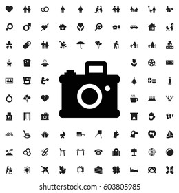Camera icon illustration isolated vector sign symbol. family icons vector set.