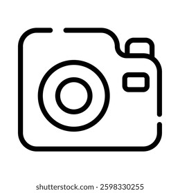 Camera icon illustration in line style. Perfect for website mobile app presentation. Suitable for any user interface and user experience