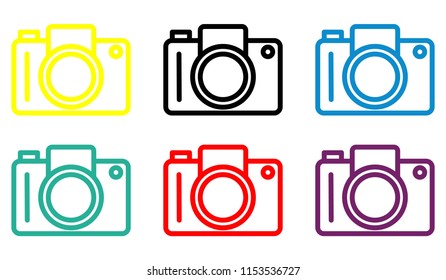 camera icon, illustration vector