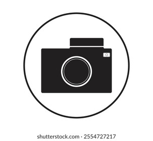 Camera icon image design. Photo camera in flat style. Camera symbol.
