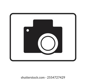 Camera icon image design. Photo camera in flat style. Camera symbol.
