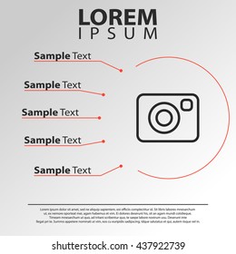 camera icon. camera infographics template