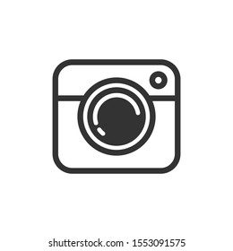  Camera icon, Internet concept symbol for website design, web button, mobile app, EPS vector image.