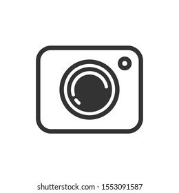  Camera icon, Internet concept symbol for website design, web button, mobile app, EPS vector image.