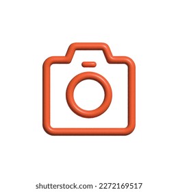 Camera icon isolated 3d design illustration