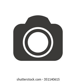 Camera   icon,  isolated. Flat  design.