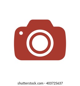 Camera  icon,  isolated. Flat  design.