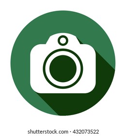 Camera    icon,  isolated. Flat  design.