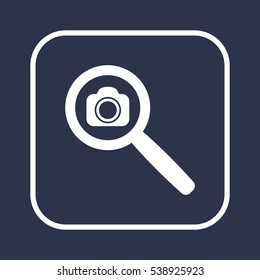 Camera   icon, isolated. Flat  design. 