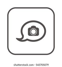 Camera   icon, isolated. Flat  design. 