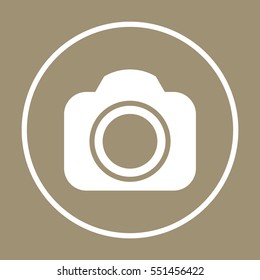 Camera   icon,  isolated. Flat  design.