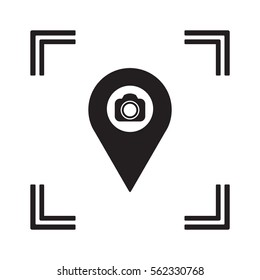 Camera   icon, isolated. Flat  design. 