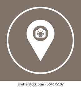 Camera   icon, isolated. Flat  design. 