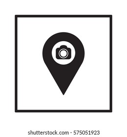 Camera   icon, isolated. Flat  design. 