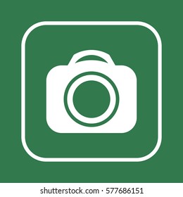 Camera   icon,  isolated. Flat  design.