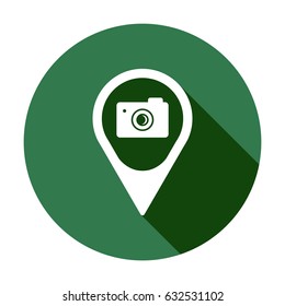  Camera  icon, isolated. Flat design.
