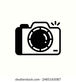 icono de cámara, glifo aislado icono tema gadget