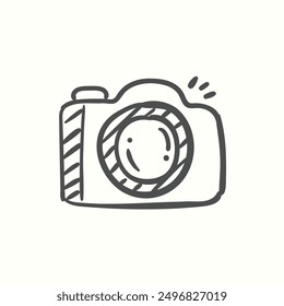 camera icon, isolated handdrawn icon theme gadget