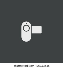 camera icon isolated on black background