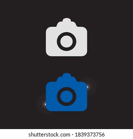 Kamerasymbol einzeln auf grauem Hintergrund. Kamerasymbol für Webdesign, Logo Vektorgrafik. Vektorsymbol der Kamera