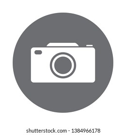 Camera icon isolated on white background. vector illustration.